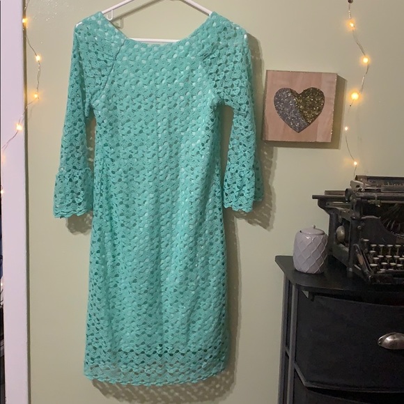 Adorable Seafoam Green Rabbit Rabbit Rabbit Dress - Picture 3 of 5